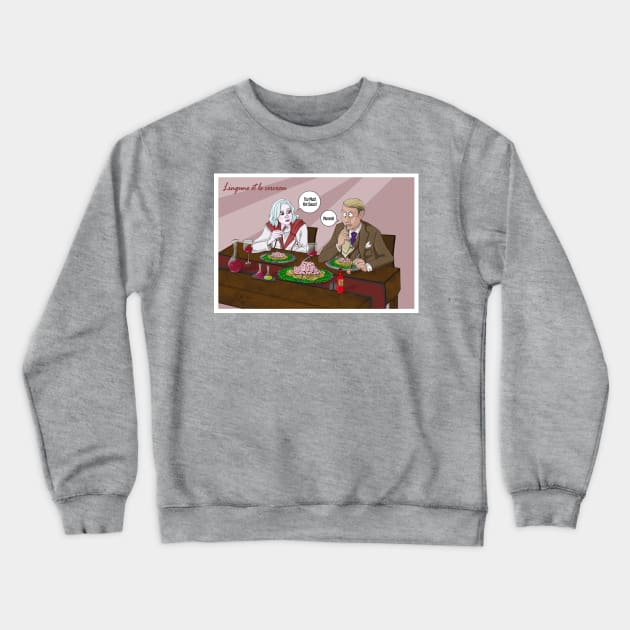 Cross over iZombie and Hannibal Crewneck Sweatshirt by jennygormanart